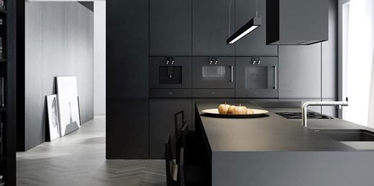 Cocina negra con isla