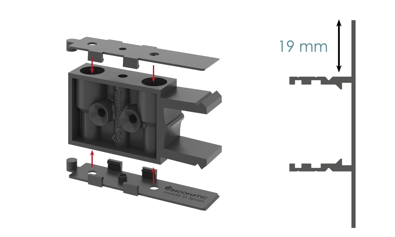 Gola Plano clip gola + suplemento 1mm