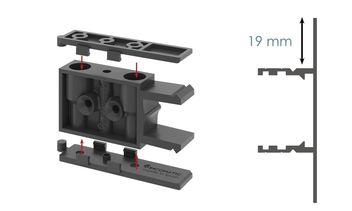 Gola Plano clip gola + suplemento 3mm