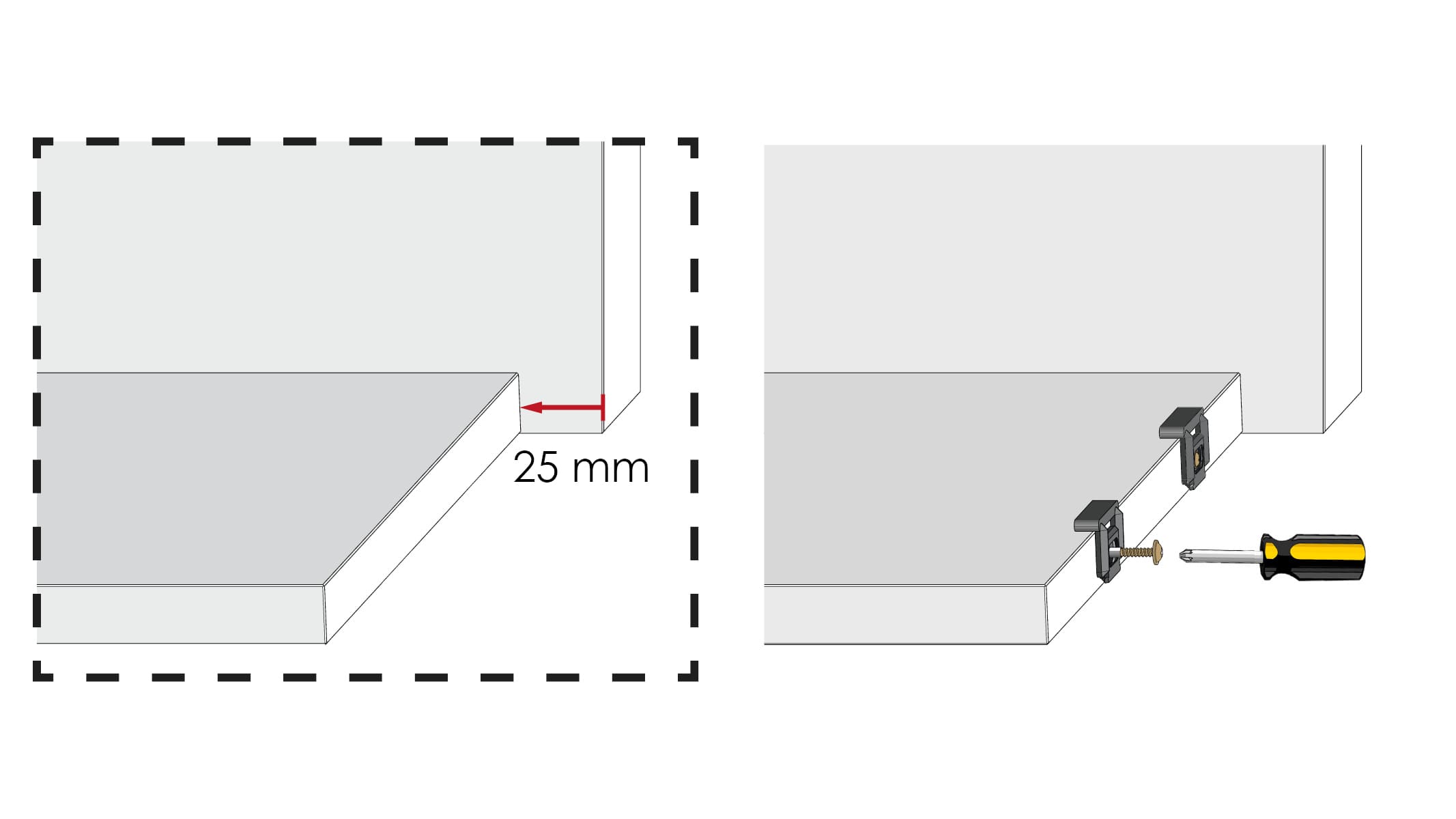 Gola mueble alto Instalación 01