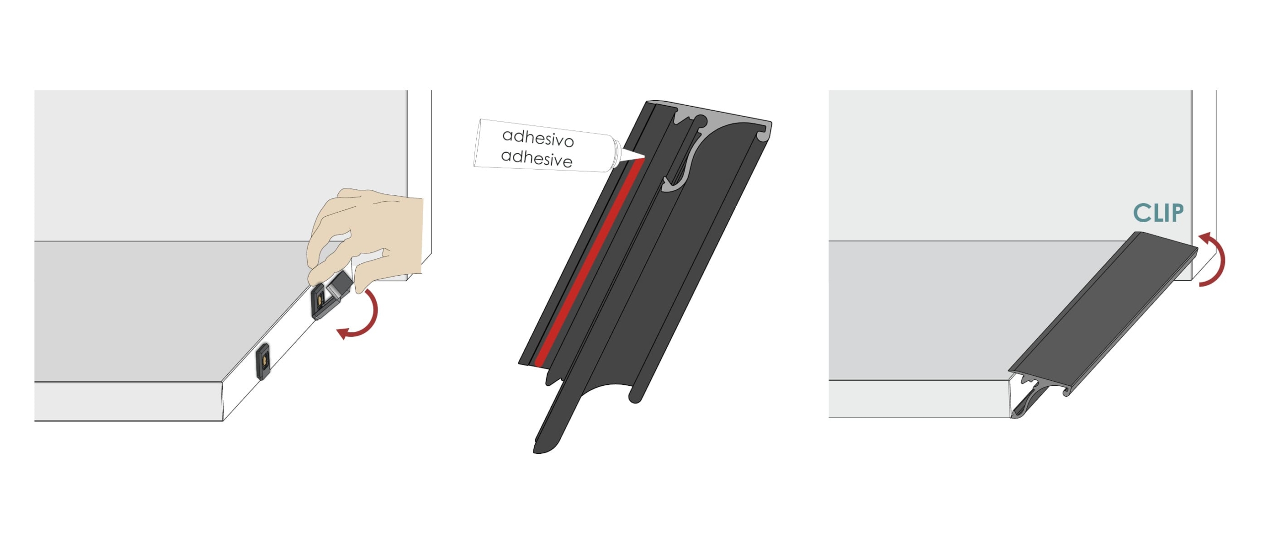 Gola mueble alto Instalación 02