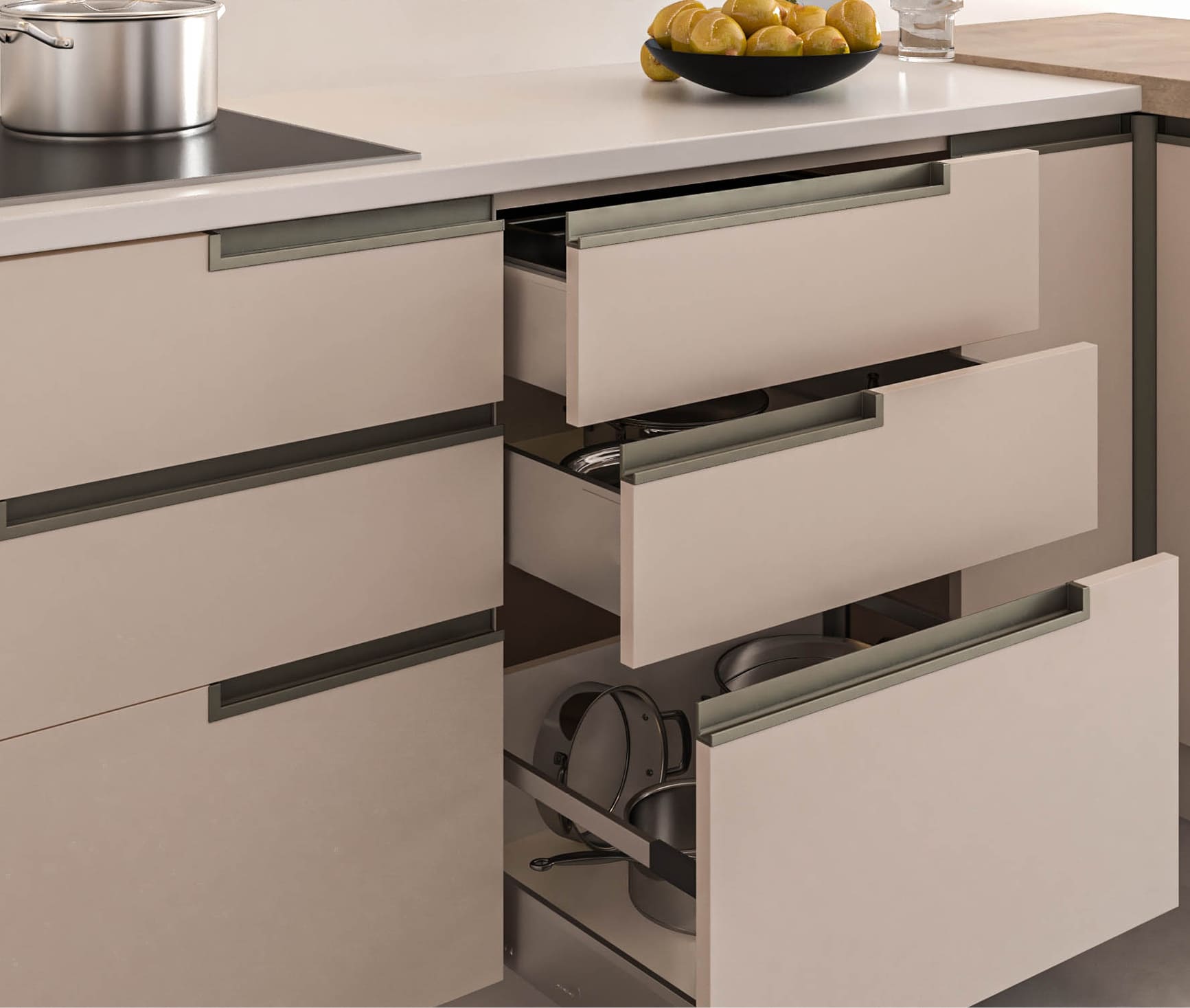 Syma32 integrado parcial acabado inox