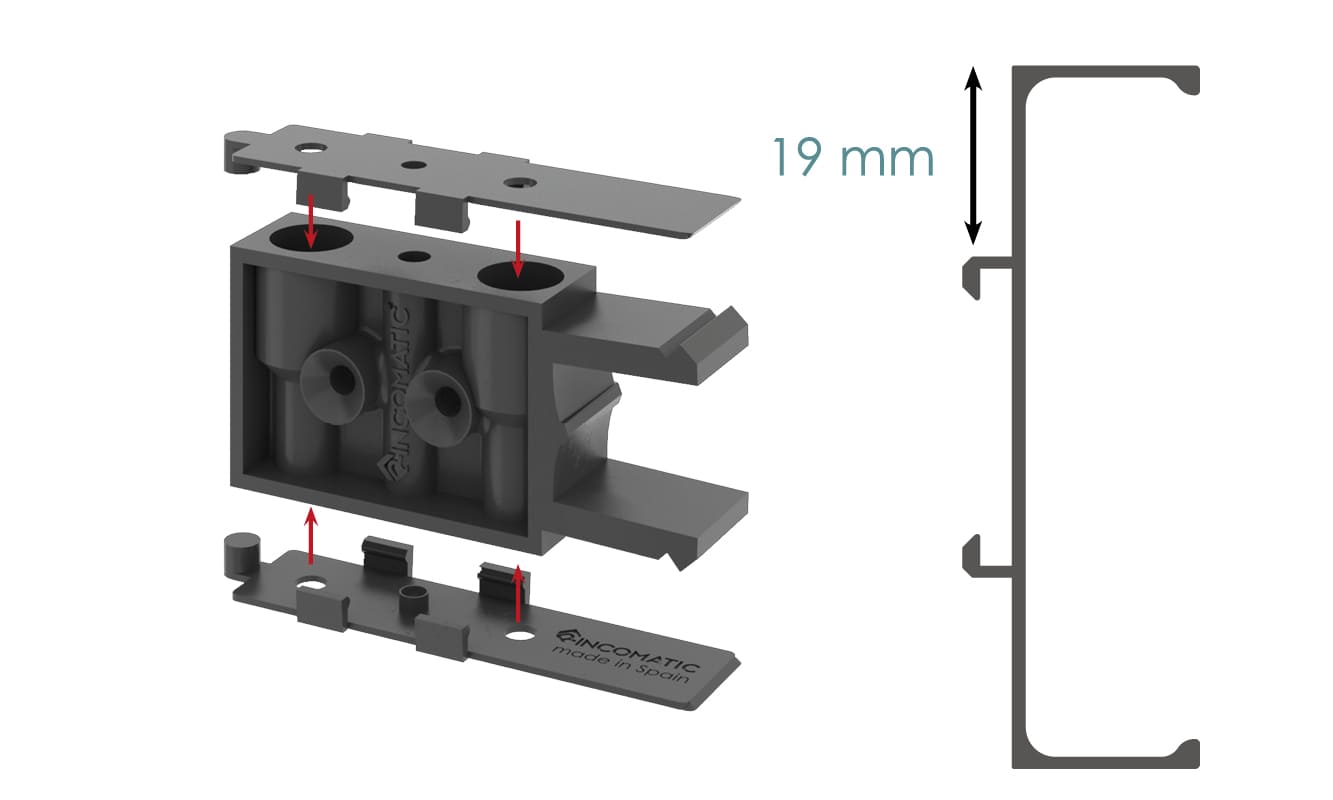 Gola Tradicional clip gola + suplemento 1 mm