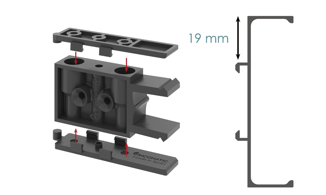 Gola Tradicional clip gola + suplemento 3 mm